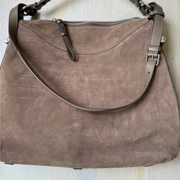 Ralph Lauren Purple Label SUEDE medium BRIDLE BAG IN DEEP TAUPE no dust bag - Picture 12 of 15
